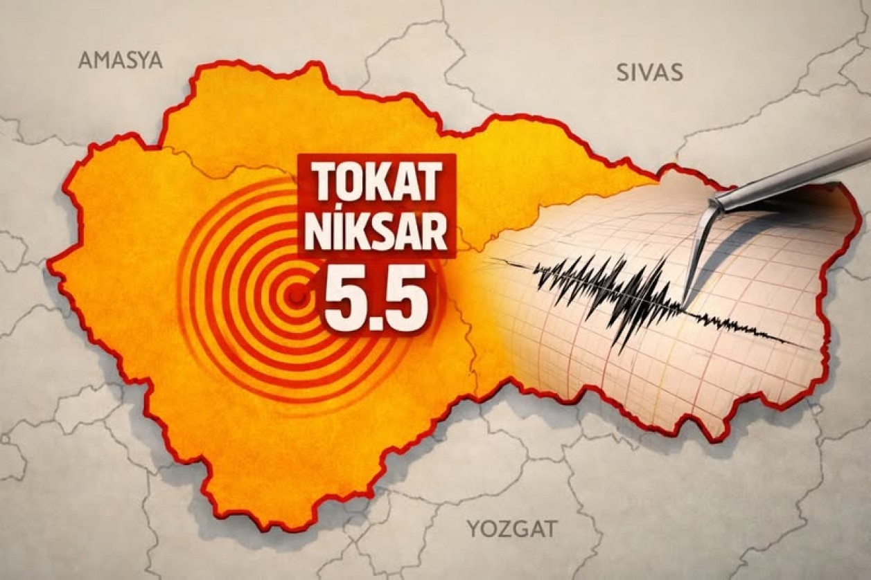 Saat 03.35 sıralarında Tokat/Niksar merkezli 5.5 büyüklüğünde meydana...